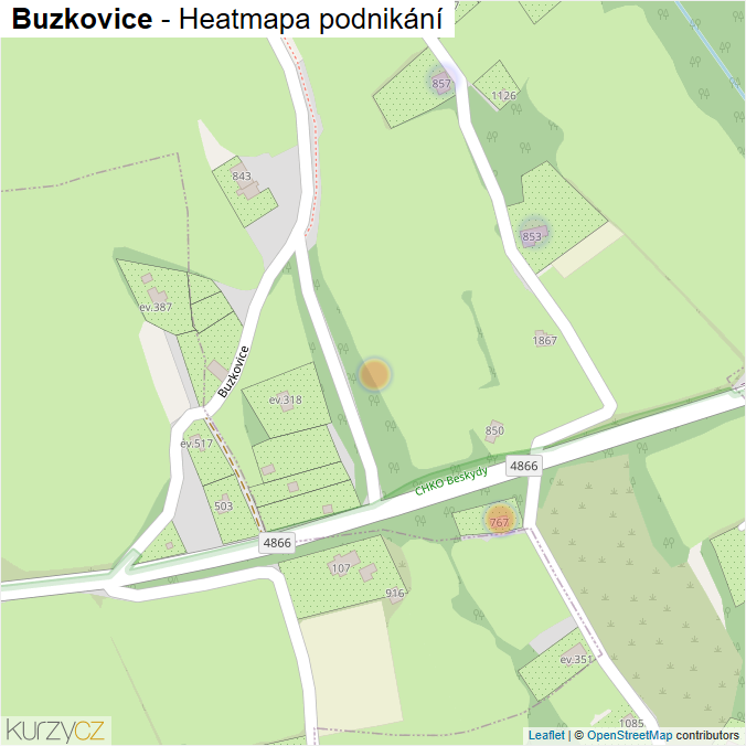 Mapa Buzkovice - Firmy v ulici.