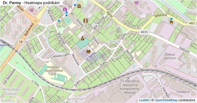 Dr. Parmy - mapa podnikání