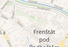 Frenštát pod Radhoštěm v obci Frenštát pod Radhoštěm - mapa části obce