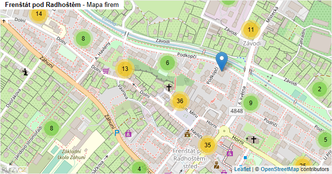 Frenštát pod Radhoštěm - mapa firem