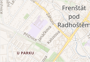 Janáčkova v obci Frenštát pod Radhoštěm - mapa ulice