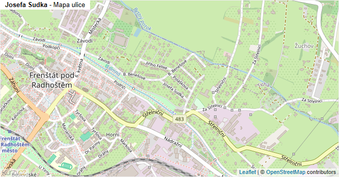 Josefa Sudka - mapa ulice