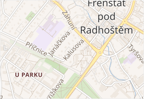 Kalusova v obci Frenštát pod Radhoštěm - mapa ulice