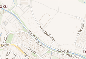 Ke stadionu v obci Frenštát pod Radhoštěm - mapa ulice