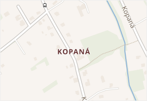 Kopaná v obci Frenštát pod Radhoštěm - mapa ulice