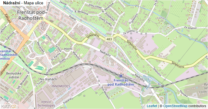 Nádražní - mapa ulice