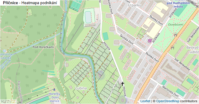 Příčnice - mapa podnikání