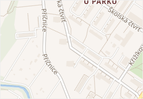 Školská čtvrť v obci Frenštát pod Radhoštěm - mapa ulice