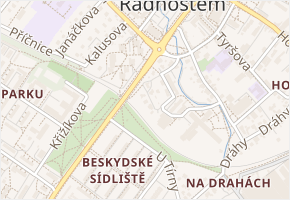 U Porážky v obci Frenštát pod Radhoštěm - mapa ulice
