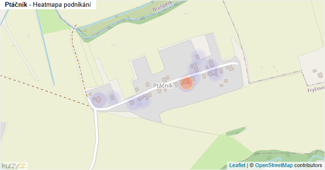Ptáčník - mapa podnikání