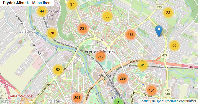 Frýdek-Místek - mapa firem