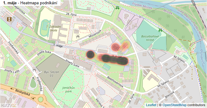 1. máje - mapa podnikání