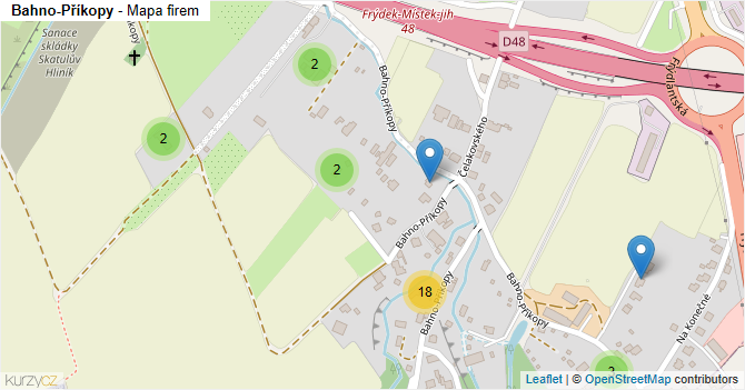Bahno-Příkopy - mapa firem
