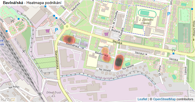 Bavlnářská - mapa podnikání