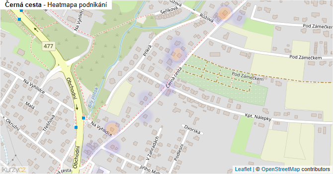 Černá cesta - mapa podnikání
