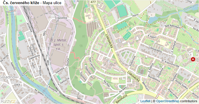 Čs. červeného kříže - mapa ulice
