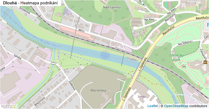 Dlouhá - mapa podnikání