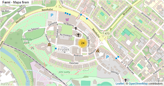 Farní - mapa firem