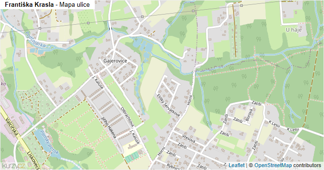 Františka Krasla - mapa ulice