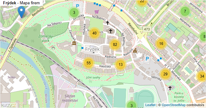 Frýdek - mapa firem