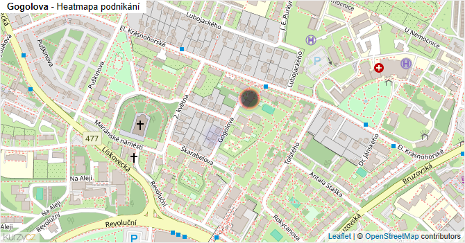 Gogolova - mapa podnikání