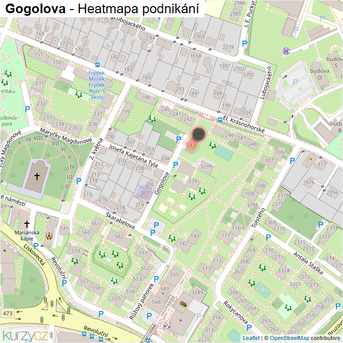 Mapa Gogolova - Firmy v ulici.