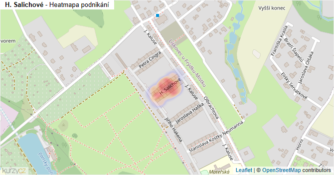 H. Salichové - mapa podnikání