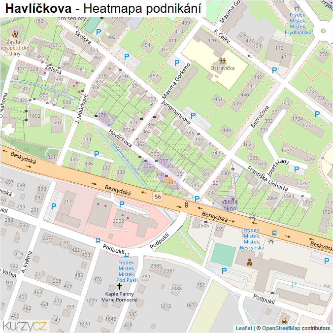 Mapa Havlíčkova - Firmy v ulici.