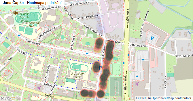 Jana Čapka - mapa podnikání
