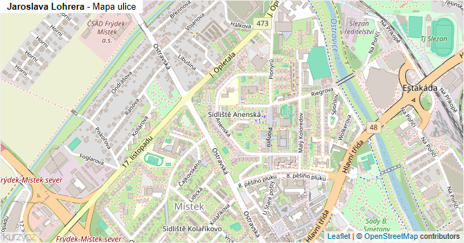 Jaroslava Lohrera - mapa ulice