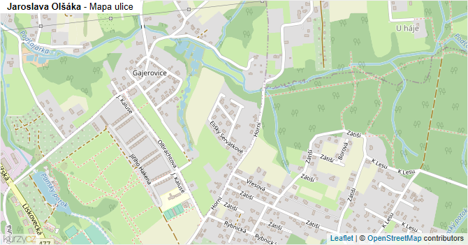 Jaroslava Olšáka - mapa ulice