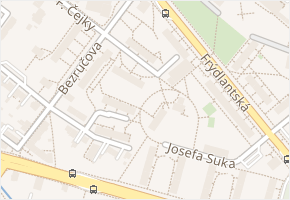 Josefa Lady v obci Frýdek-Místek - mapa ulice