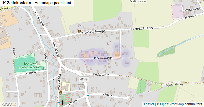 K Zelinkovicím - mapa podnikání