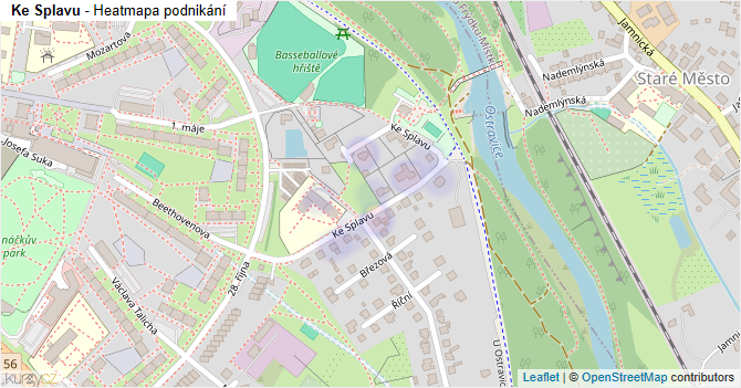 Ke Splavu - mapa podnikání