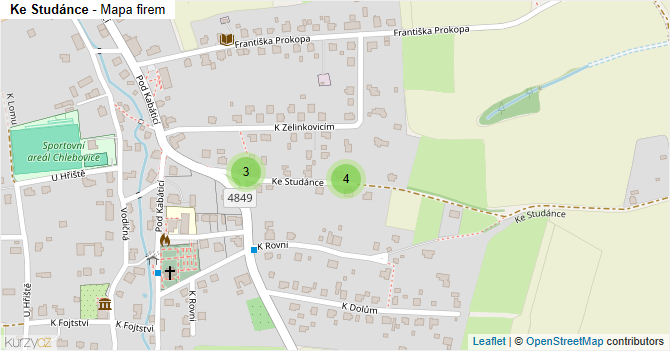 Ke Studánce - mapa firem