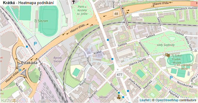 Krátká - mapa podnikání