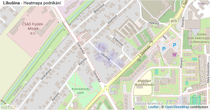 Libušina - mapa podnikání