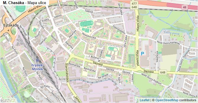M. Chasáka - mapa ulice