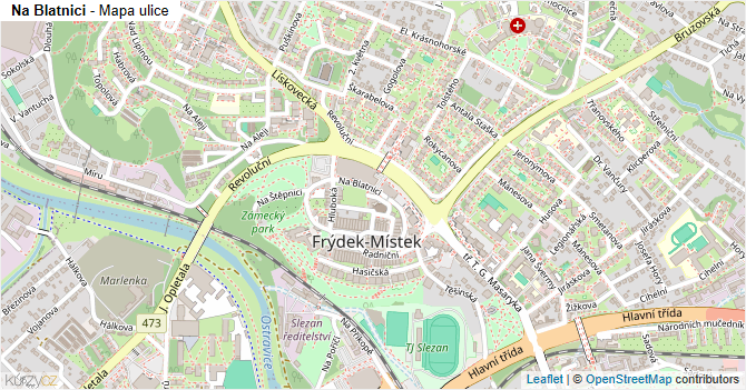 Na Blatnici - mapa ulice