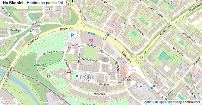 Na Blatnici - mapa podnikání