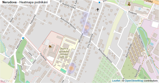 Nerudova - mapa podnikání