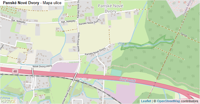Panské Nové Dvory - mapa ulice