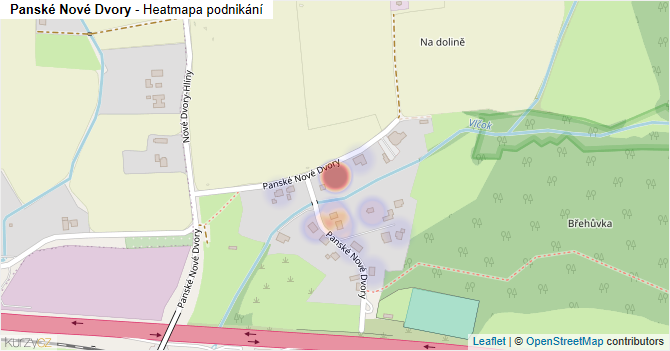 Panské Nové Dvory - mapa podnikání