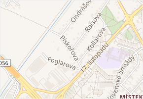 Piskořova v obci Frýdek-Místek - mapa ulice