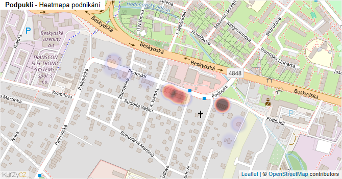 Podpuklí - mapa podnikání