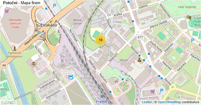 Potoční - mapa firem