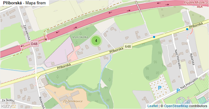 Příborská - mapa firem
