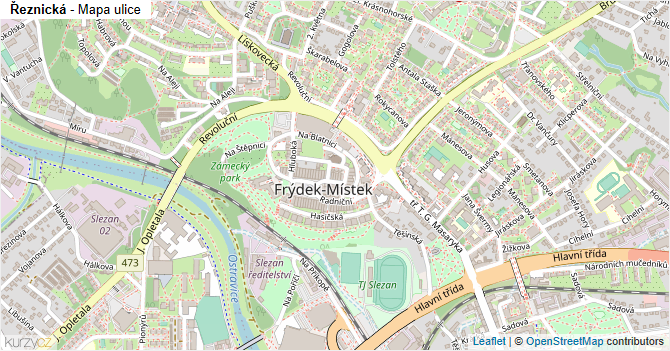 Řeznická - mapa ulice