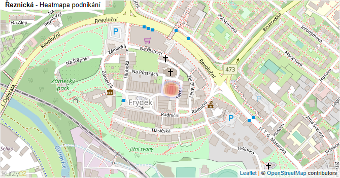 Řeznická - mapa podnikání