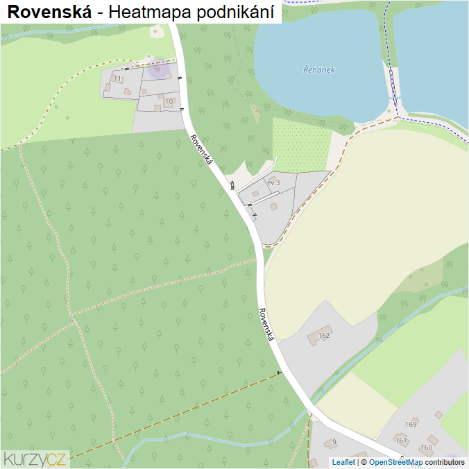 Mapa Rovenská - Firmy v ulici.